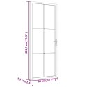 VidaXL Drzwi wewnętrzne, 83x201,5 cm, białe, szkło ESG i aluminium