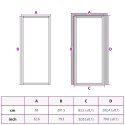 VidaXL Drzwi wewnętrzne, 83x201,5 cm, białe, szkło ESG i aluminium