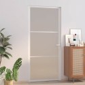 VidaXL Drzwi wewnętrzne, 93x201,5 cm, białe, matowe szkło i aluminium