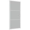 VidaXL Drzwi wewnętrzne, 93x201,5 cm, białe, matowe szkło i aluminium