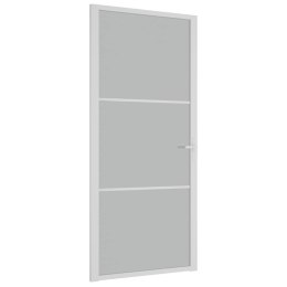 VidaXL Drzwi wewnętrzne, 93x201,5 cm, białe, matowe szkło i aluminium