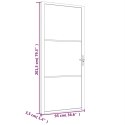 VidaXL Drzwi wewnętrzne, 93x201,5 cm, białe, matowe szkło i aluminium