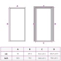 VidaXL Drzwi wewnętrzne, 93x201,5 cm, białe, matowe szkło i aluminium