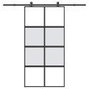 VidaXL Drzwi przesuwne z osprzętem, 102,5x205 cm, szkło i aluminium