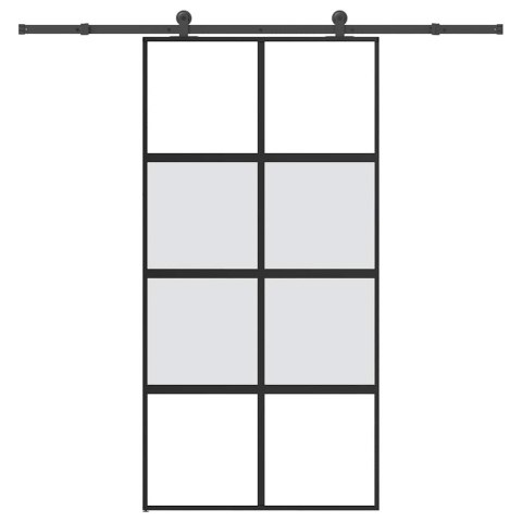 VidaXL Drzwi przesuwne z osprzętem, 102,5x205 cm, szkło i aluminium