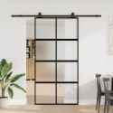 VidaXL Drzwi przesuwne z osprzętem, 102,5x205 cm, szkło i aluminium