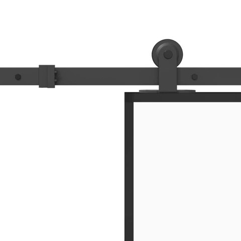 VidaXL Drzwi przesuwne z osprzętem, 102,5x205 cm, szkło i aluminium