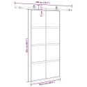 VidaXL Drzwi przesuwne z zestawem okuć czarne 102,5x205 cm