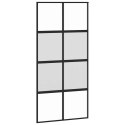 VidaXL Drzwi przesuwne z zestawem okuć czarne 102,5x205 cm