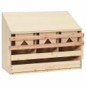 VidaXL Gniazdo dla kur, 3 przegrody, 72x33x54 cm, lite drewno sosnowe