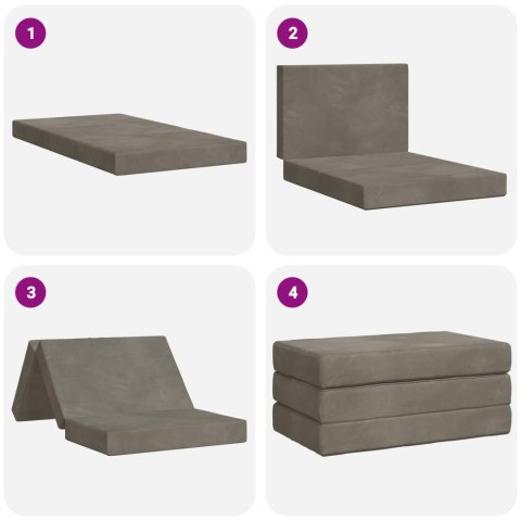 VidaXL Składana Sofa Łóżko 100 x 67 x 45 cm jasnoszary