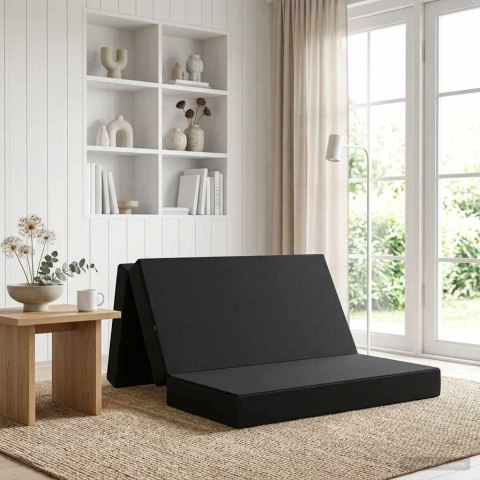 VidaXL Składana Sofa Łóżko 120 x 67 x 45 cm Czarny