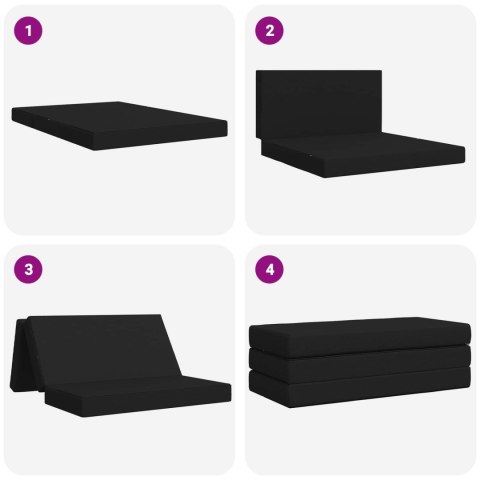 VidaXL Składana Sofa Łóżko 120 x 67 x 45 cm Czarny