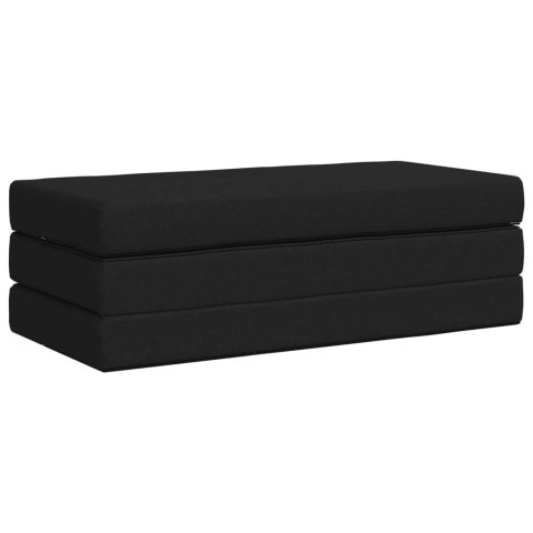 VidaXL Składana Sofa Łóżko 140 x 67 x 45 cm Czarny