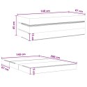 VidaXL Składana Sofa Łóżko 140 x 67 x 45 cm Czarny