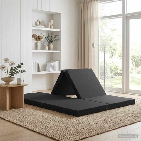 VidaXL Składana Sofa Łóżko 140 x 67 x 45 cm Czarny