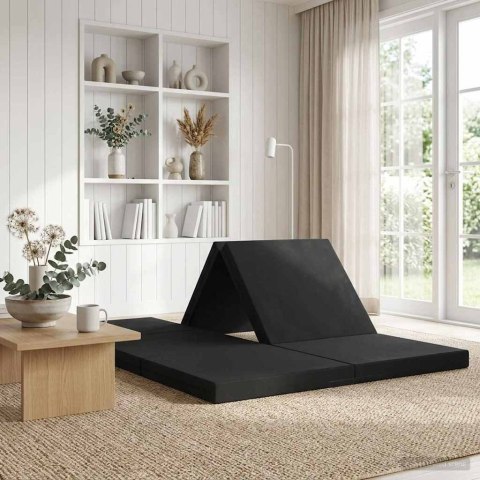 VidaXL Składana Sofa Łóżko 140 x 67 x 45 cm Czarny