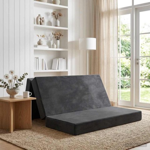 VidaXL Składana Sofa Łóżko 140 x 67 x 45 cm ciemnoszary
