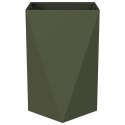 VidaXL Donica 2 pcs Zielony oliwkowy 50 x 50 x 75 cm Stal