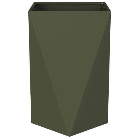 VidaXL Donica 2 pcs Zielony oliwkowy 50 x 50 x 75 cm Stal