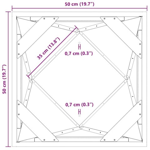 VidaXL Donica 2 pcs Zielony oliwkowy 50 x 50 x 75 cm Stal