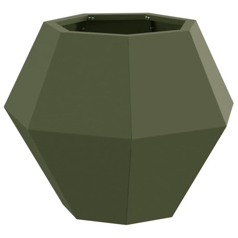 VidaXL Donica Zielony oliwkowy 50 x 50 x 40 cm Stal
