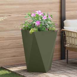 VidaXL Donica Zielony oliwkowy 50 x 50 x 75 cm Stal