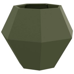 VidaXL Donica Zielony oliwkowy 75 x 75 x 60 cm Stal