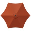 PARASOL OGRODOWA 230X230CM POLIESTER PROSTOKĄTNY TERAKOTA