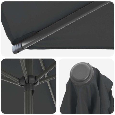 PARASOL OGRODOWA 230X230CM POLIESTER PROSTOKĄTNY