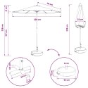 PARASOL OGRODOWA 230X230CM POLIESTER PROSTOKĄTNY