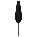 PARASOL OGRODOWA 270X270CM POLIESTER PROSTOKĄTNY CZARNY