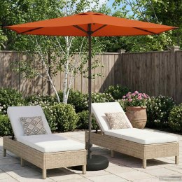 PARASOL OGRODOWY PROSTOKĄTNY 269X269CM TERAKOTA WENTYLACJA UV SOLIDNA STAL