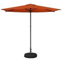 PARASOL OGRODOWY PROSTOKĄTNY 269X269CM TERAKOTA WENTYLACJA UV SOLIDNA STAL