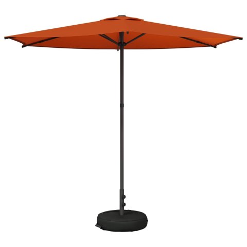 PARASOL OGRODOWY PROSTOKĄTNY 269X269CM TERAKOTA WENTYLACJA UV SOLIDNA STAL