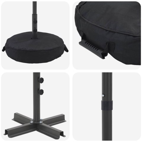 PARASOL OGRODOWA 270X270CM POLIESTER PROSTOKĄTNY