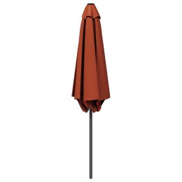 PARASOL OGRODOWA 300X300CM POLIESTER PROSTOKĄTNY TERAKOTA