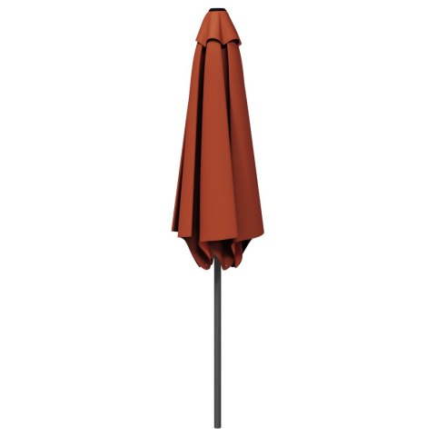 PARASOL OGRODOWA 300X300CM POLIESTER PROSTOKĄTNY TERAKOTA