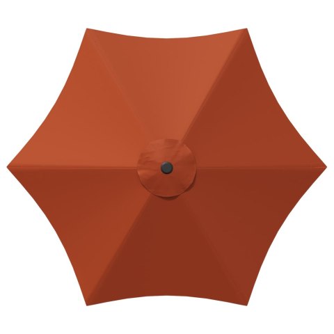 PARASOL OGRODOWA 300X300CM POLIESTER PROSTOKĄTNY TERAKOTA