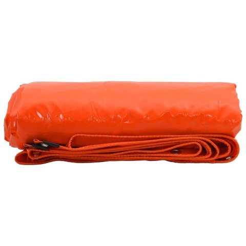 PLANDEKA PŁACHTA 650G/M² POMARAŃCZOWA 3X5M PŁÓTNO Z POWŁOKĄ PVC