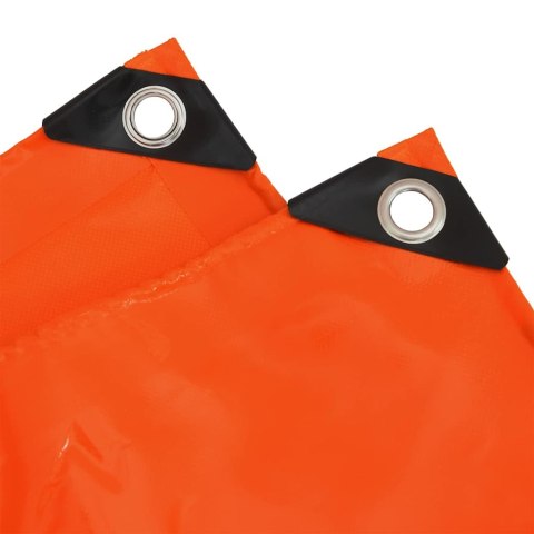 PLANDEKA PŁACHTA 650G/M² POMARAŃCZOWA 3X5M PŁÓTNO Z POWŁOKĄ PVC