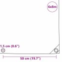 PLANDEKA PŁACHTA 650G/M² POMARAŃCZOWA 6X8M PŁÓTNO Z POWŁOKĄ PVC