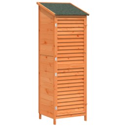 VidaXL Shed ogrodowy brązowy 59 x 56 x 176 cm Drewno Świerkowe