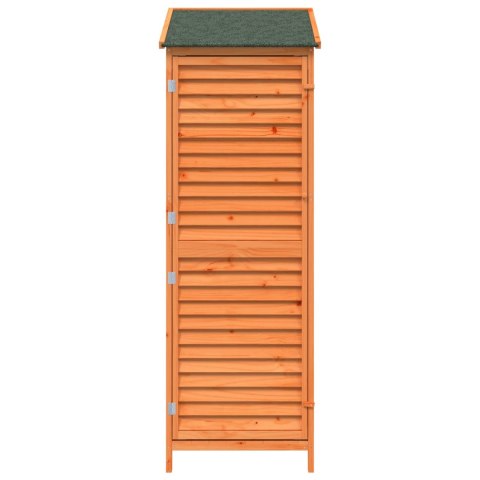 VidaXL Shed ogrodowy brązowy 59 x 56 x 176 cm Drewno Świerkowe