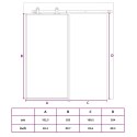 VidaXL Drzwi przesuwne, czarne, 102,5x205cm, szkło hartowane aluminium