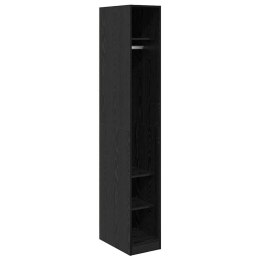 VidaXL Garderoba Czarny Dąb 50 x 30 x 200 cm Materiał drewnopochodny