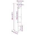 VidaXL Garderoba Czarny Dąb 50 x 30 x 200 cm Materiał drewnopochodny