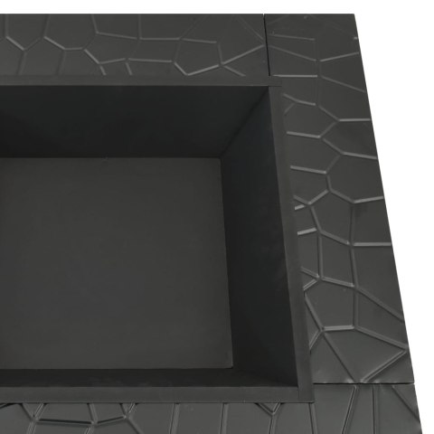 VidaXL Ogrodowe palenisko z pogrzebaczem, 81x81x47 cm, XXL, stal