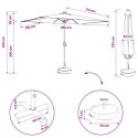 PARASOL OGRODOWY Z LED-OWYMI LAMPKAMI 200X300CM POLIESTER