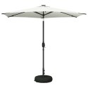 PARASOL OGRODOWY Z OŚWIETLENIEM LED I PODSTAWĄ 2,7 X 2,7 M